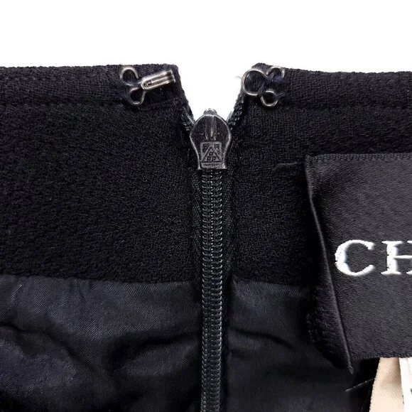 VIntage Chado Wool Skirt Silk Lining Pockets Size 4 Pockets Professional Career - Picture 13 of 14